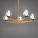 Double Bubble 5 Light 22 inch Aged Brass Chandelier Ceiling Light