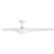 Zephyr 52 inch Matte White Downrod Ceiling Fan, Smart Ceiling Fan
