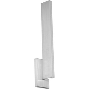 Mako LED 22 inch Brushed Aluminum Outdoor Wall Light in 3500K