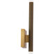Burning Man LED 3 inch Aged Brass ADA Wall Sconce Wall Light