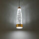 Mystic LED 3.75 inch Aged Brass Pendant Ceiling Light in false