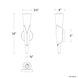 Kilt 1 Light Aged Brass ADA Wall Sconce Wall Light in 4000K