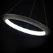 The Ring LED 24 inch Black Chandelier Ceiling Light in 2700K, 24in.