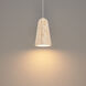 Pompeii LED 6 inch Beige Travertine and Aged Brass Mini-Pendant Ceiling Light in 3500K
