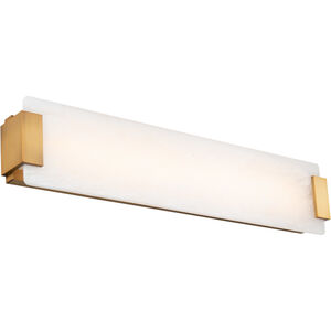 Quarry LED 28 inch Aged Brass Bath Vanity & Wall Light in 28in.