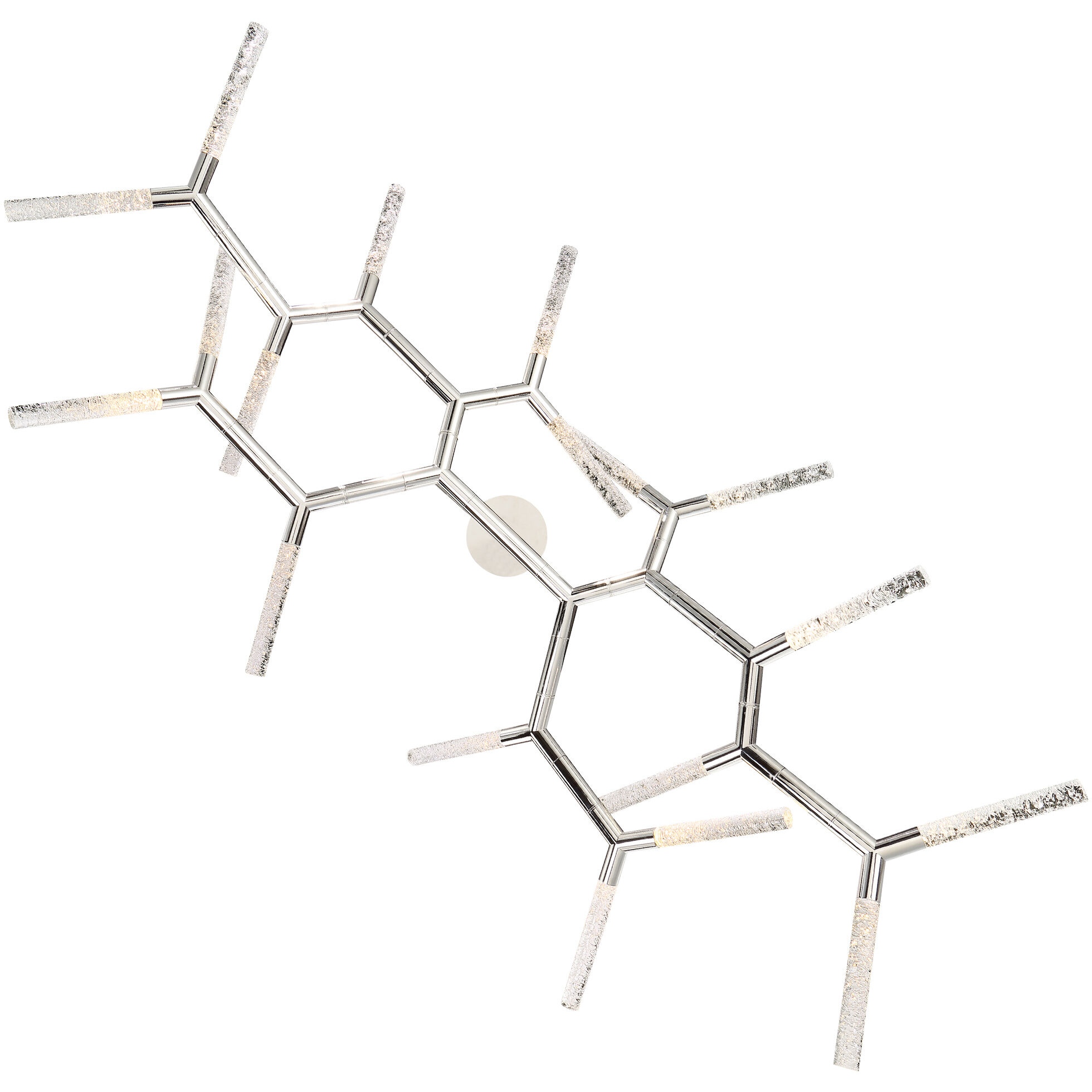 Kryptonite LED 55 inch Polished Nickel Chandelier Ceiling Light in 65in.