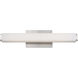 Vogue LED 20 inch Brushed Nickel Bath Vanity & Wall Light in 2700K, 20in.