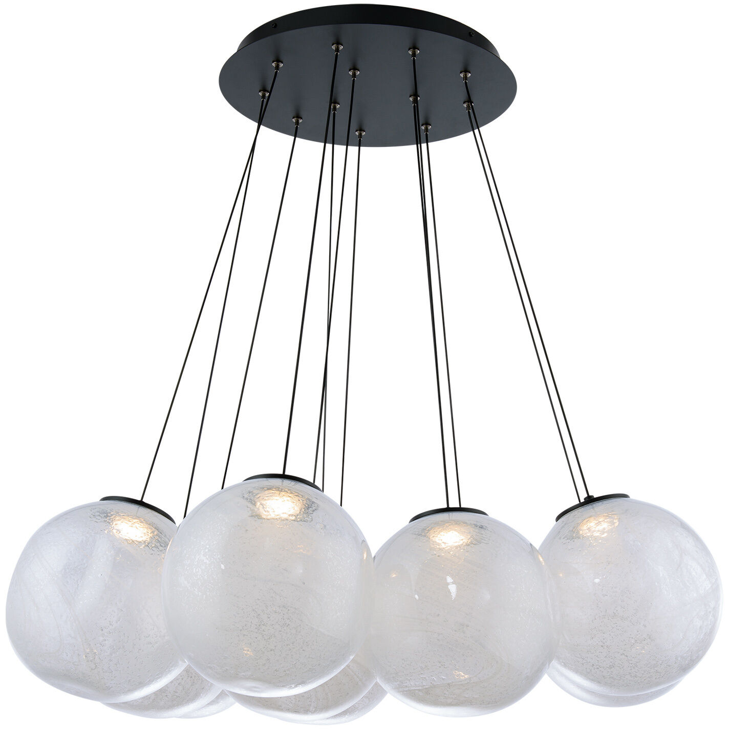 Cosmic 12 Light 36 inch Black Multi-Light Pendant Ceiling Light