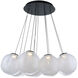 Cosmic 12 Light 36 inch Black Multi-Light Pendant Ceiling Light