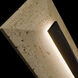 Bell Tower LED 28 inch Beige Travertine and Black Outdoor Wall Light