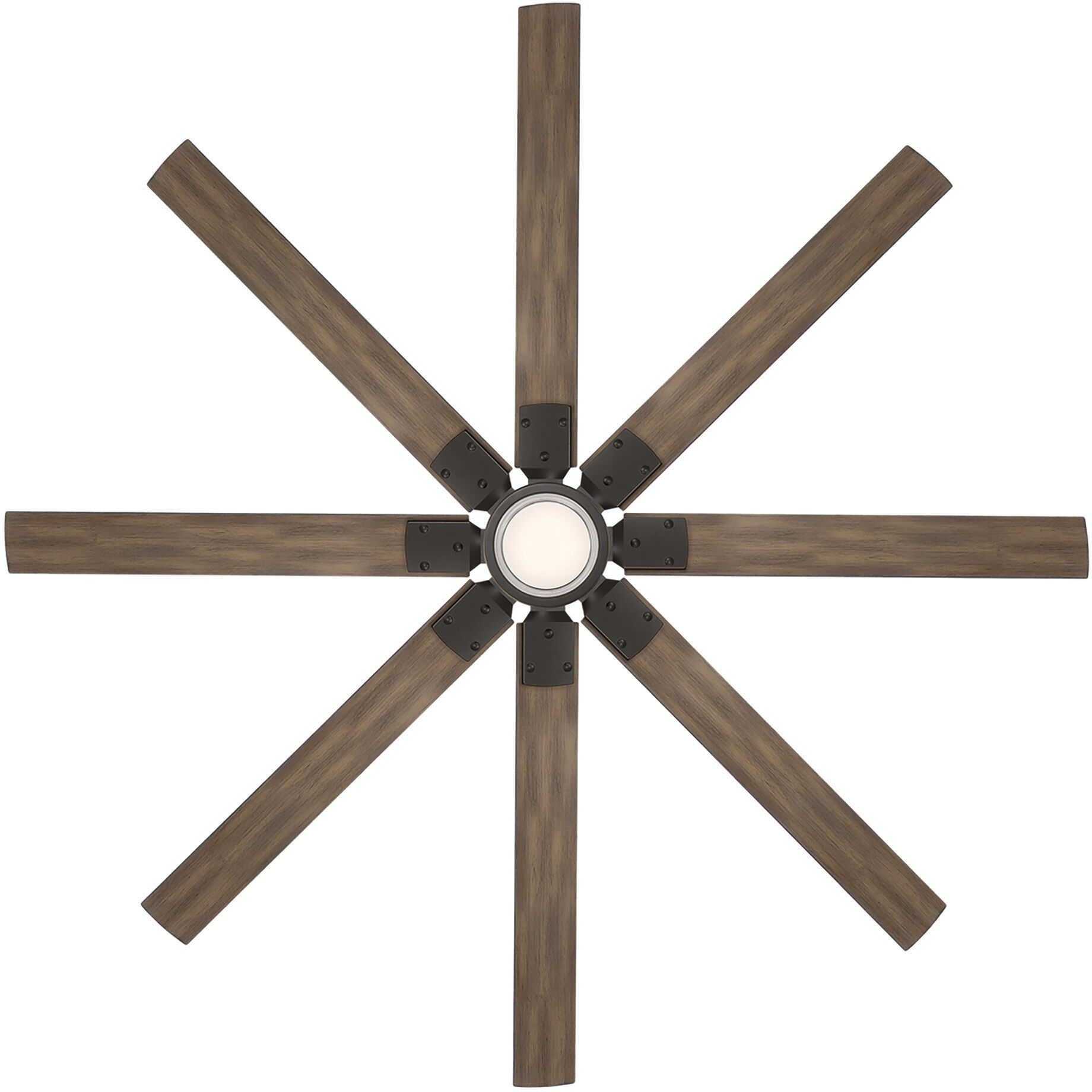 Renegade 66 inch Oil Rubbed Bronze and Barn Wood with Barn Wood Blades Downrod Ceiling Fan in 3000K, Oil Rubbed Bronze Barn Wood, Smart Ceiling Fan
