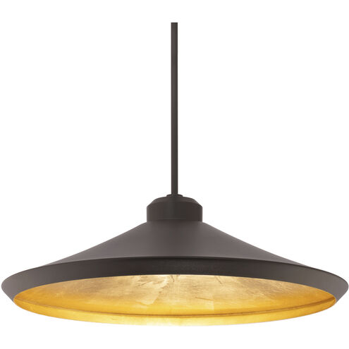Alfa 1 Light 23.75 inch Bronze Gold Leaf Pendant Ceiling Light