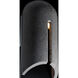 Clog LED 16 inch Basalt Stone and Black Outdoor Wall Light in 3000K, Bassalt Stone and Black
