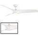 Zephyr 52 inch Matte White Downrod Ceiling Fan, Smart Ceiling Fan