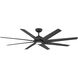Roboto XL 70 inch Matte Black Downrod Ceiling Fan in 3500K