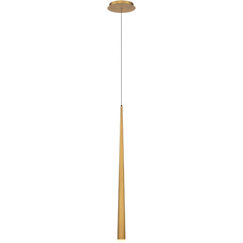 Cascade LED 2 inch Aged Brass Pendant Ceiling Light in 1, Round, 28in.