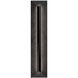 Bell Tower LED 28 inch Basalt Stone and Black Outdoor Wall Light