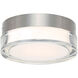 Pi LED 6 inch Stainless Steel Flush Mount Ceiling Light in 3500K, 6in.