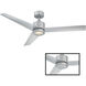 Lotus 54 inch Titanium Downrod Ceiling Fan in 3500K