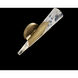 Kilt 1 Light Aged Brass ADA Wall Sconce Wall Light in 4000K