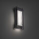 Haze 1 Light 16 inch Black Outdoor Wall Light