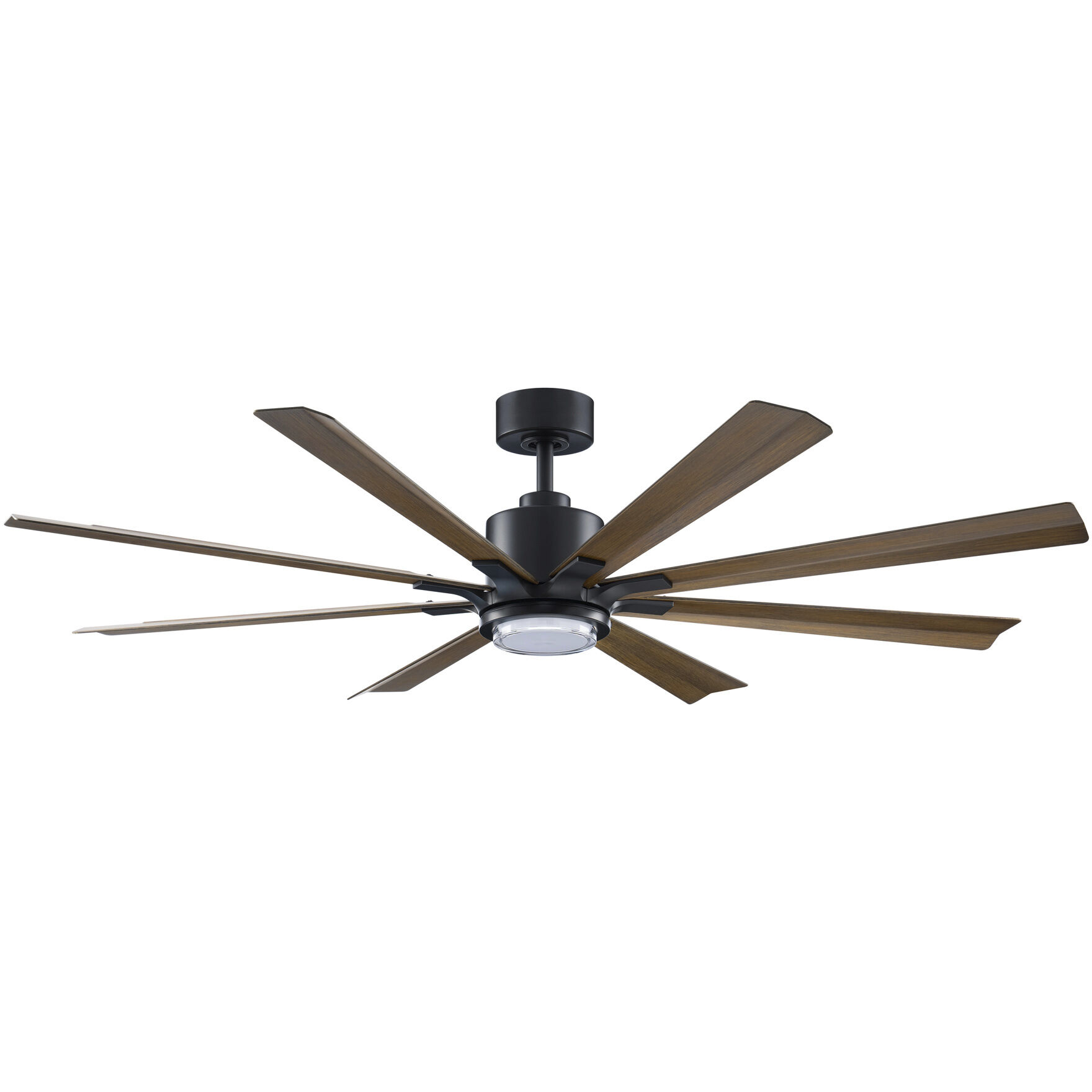 Size Matters 65 inch Matte Black Distressed Koa with Distressed Koa Blades Ceiling Fan