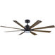 Size Matters 65 inch Matte Black Distressed Koa with Distressed Koa Blades Ceiling Fan