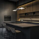 Catania LED 48 inch Basalt Stone and Aged Brass Linear Pendant Ceiling Light in 3500K