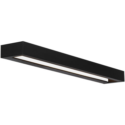 Open Bar LED 27 inch Black Bath Vanity & Wall Light in 2700K, 27in.