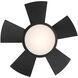 Vox 26 inch Matte Black Downrod Ceiling Fan in 3500K