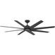 Roboto XL 70 inch Matte Black Downrod Ceiling Fan