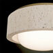 Tane LED 13 inch Beige Travertine and Aged Brass Flush Mount Ceiling Light