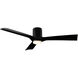 Aviator 54 inch Matte Black Flush Mount Ceiling Fan