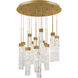 Minx 15 Light 23 inch Aged Brass Multi-Light Pendant Ceiling Light