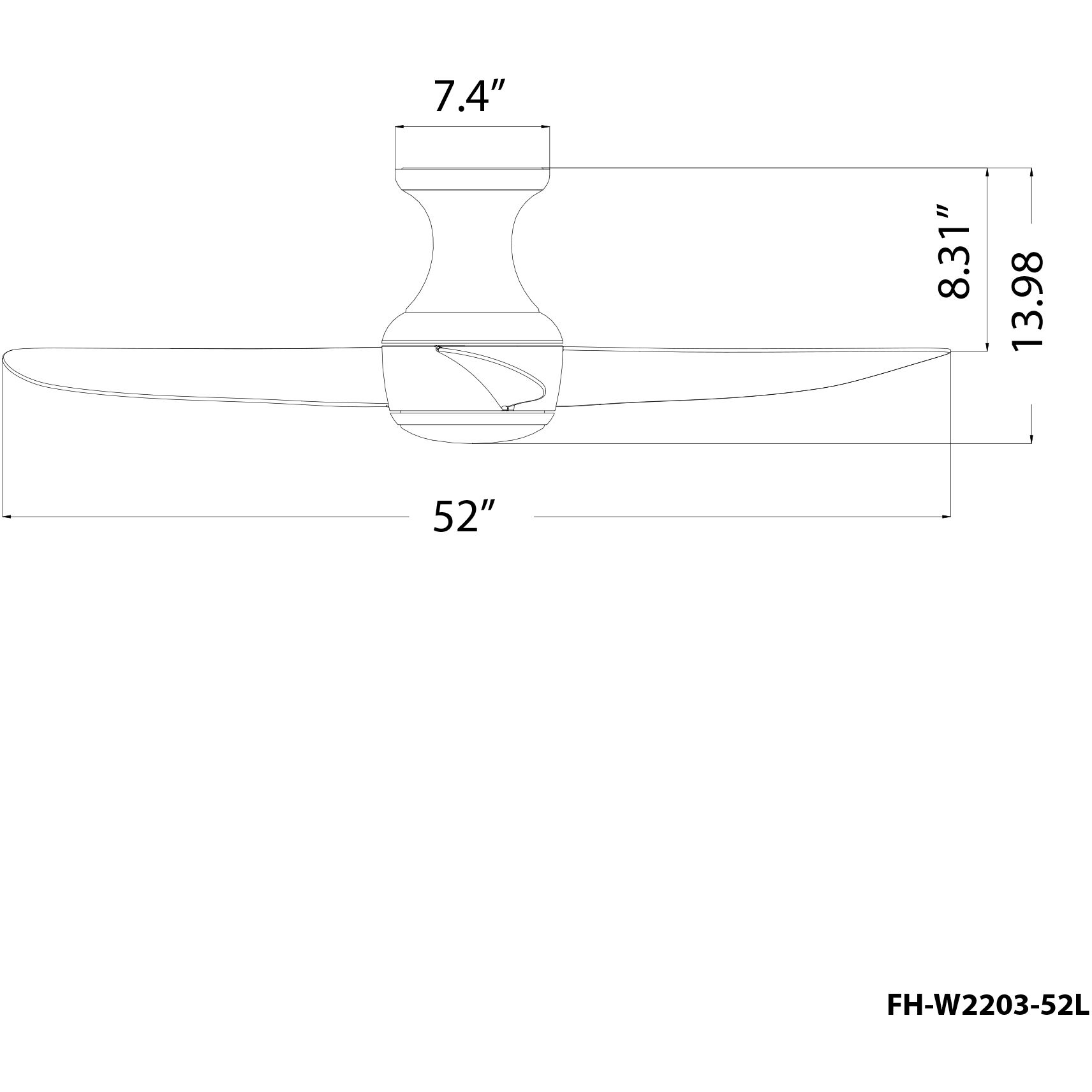 Corona 52 inch Soft Brass and Matte White with Matte White Blades Flush Mount Ceiling Fan in 3500K, Soft Brass Matte White