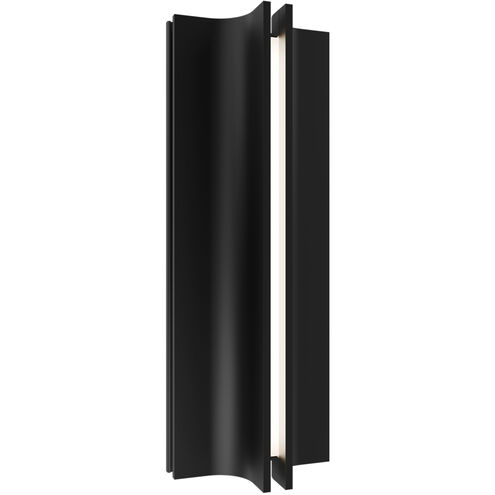 Strait LED 16 inch Black Outdoor Wall Lighting in 3000K