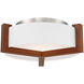 Segment LED 21 inch Dark Walnut Flush Mount Ceiling Light