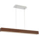 Drift LED 38 inch Dark Walnut Linear Pendant Ceiling Light in 38in.