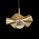 Brimm LED 9 inch Gold Leaf and Aged Brass Mini-Pendant Ceiling Light