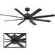 Renegade 66 inch Matte Black Downrod Ceiling Fan in 3000K, Smart Ceiling Fan
