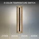 Bell Tower LED 28 inch Beige Travertine and Black Outdoor Wall Light