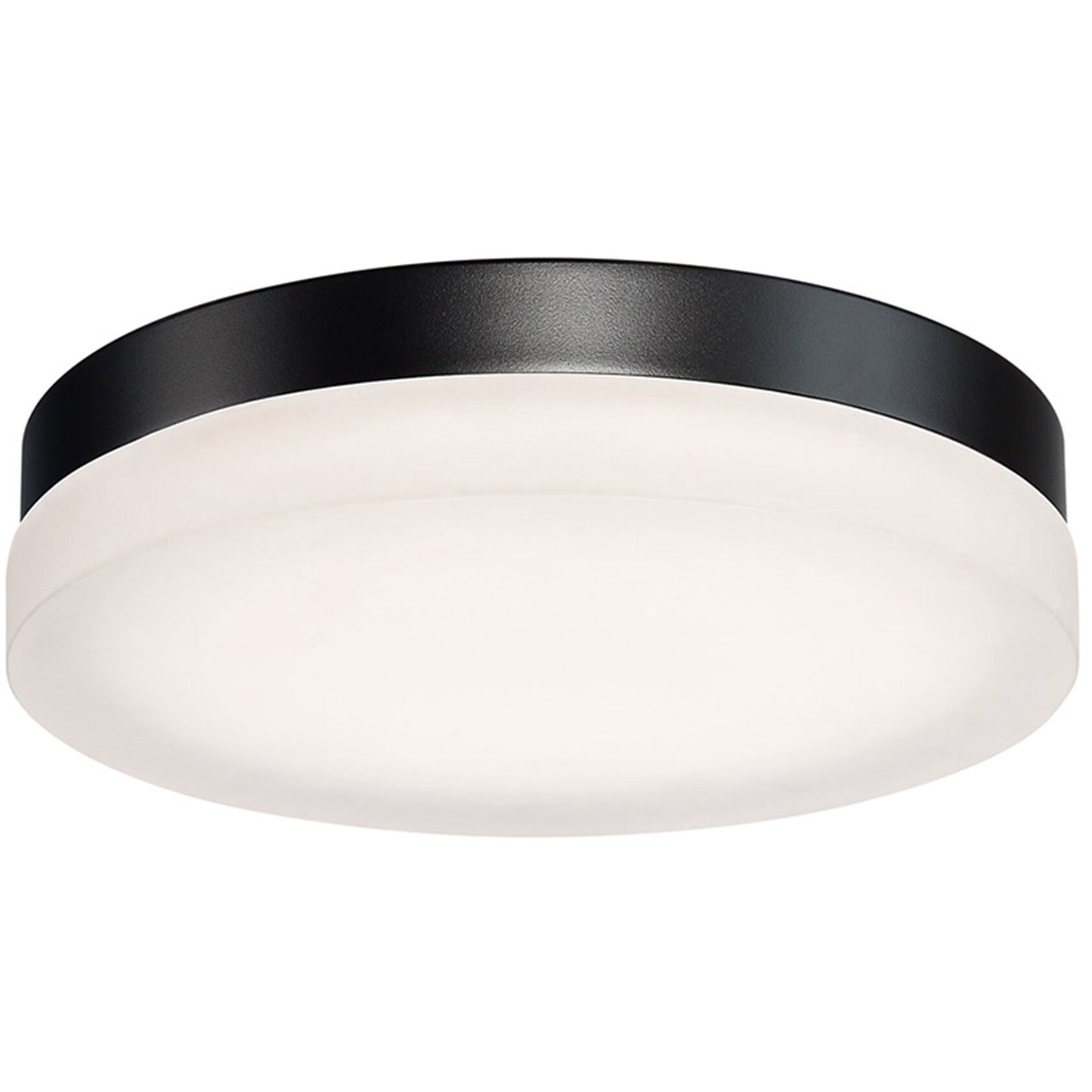 Circa LED 11 inch Black Flush Mount Ceiling Light in 2700K, 11in.