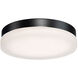 Circa LED 11 inch Black Flush Mount Ceiling Light in 2700K, 11in.