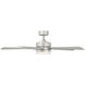 Wynd 52 inch Stainless Steel Downrod Ceiling Fan in 3000K, Smart Ceiling Fan
