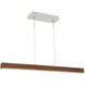 Drift LED 56 inch Dark Walnut Linear Pendant Ceiling Light in 56in.