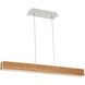 Drift Linear Pendant Ceiling Light in 38in., Walnut
