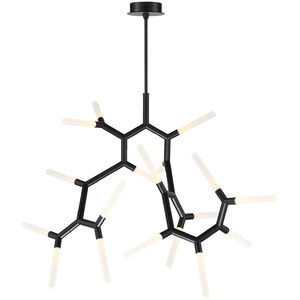 Isotope LED 28 inch Black Chandelier Ceiling Light in 28in. 