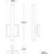 Burning Man LED 3 inch Aged Brass ADA Wall Sconce Wall Light