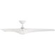 Zephyr 62 inch Matte White Downrod Ceiling Fan, Smart Ceiling Fan