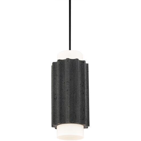 Caviar LED 7 inch Bassalt Stone and Black Indoor Hanging Lighting Ceiling Light in 4000K